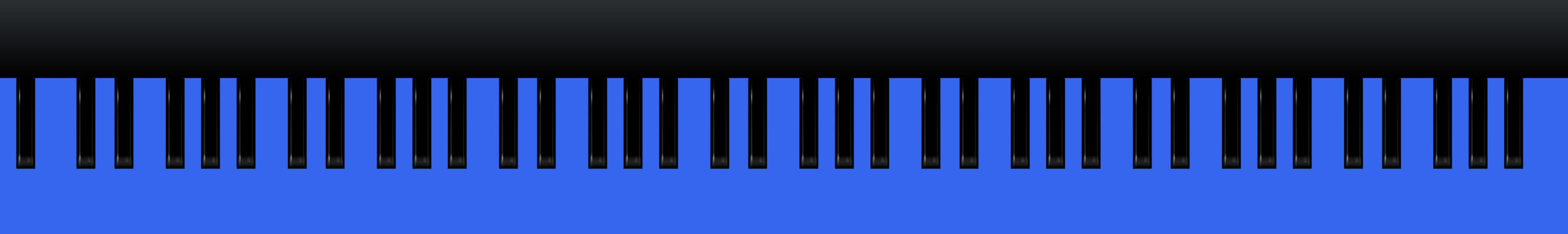 Piano toetsten blauw
